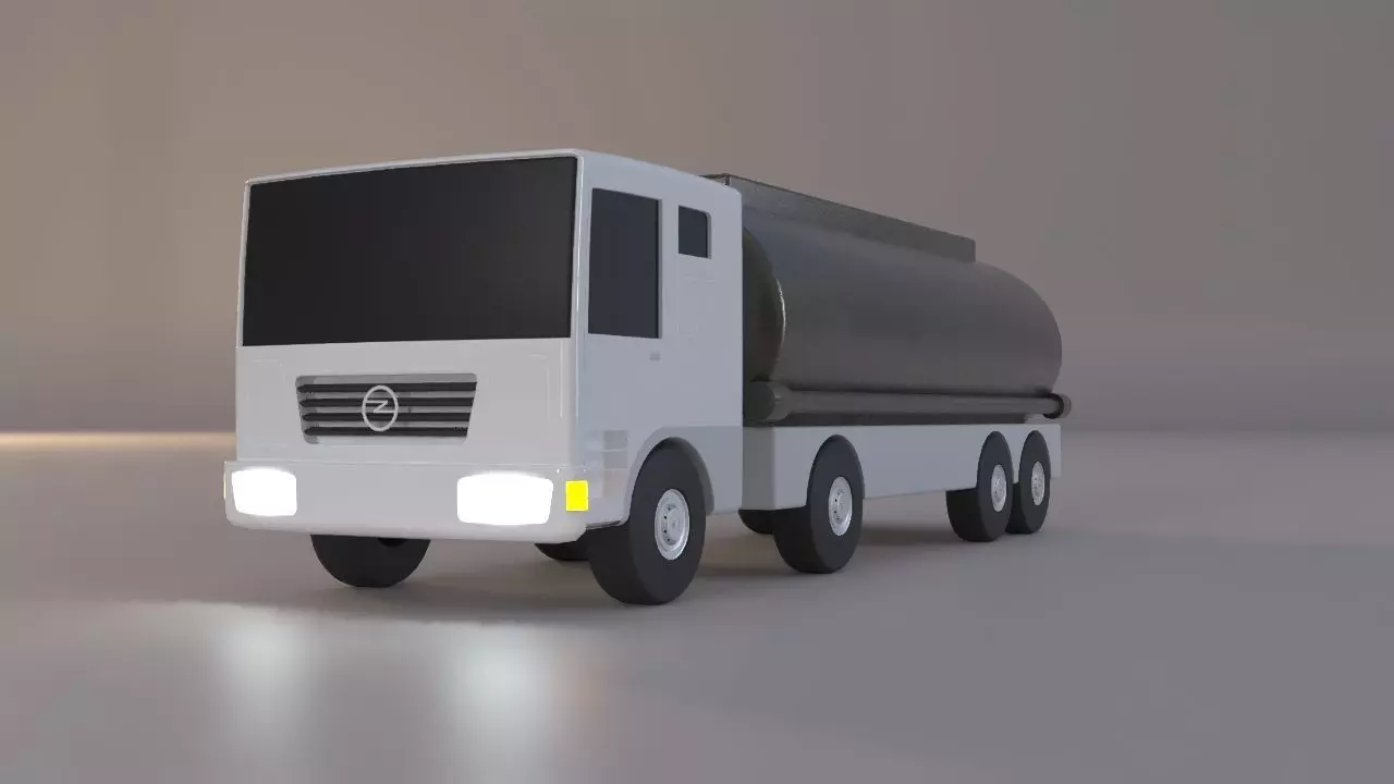 Generic Gas Truck Free low-poly 3D model