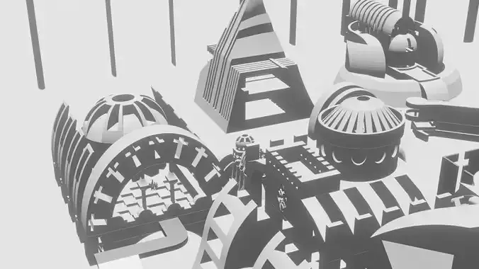 City 3d  Low-poly 3D model
