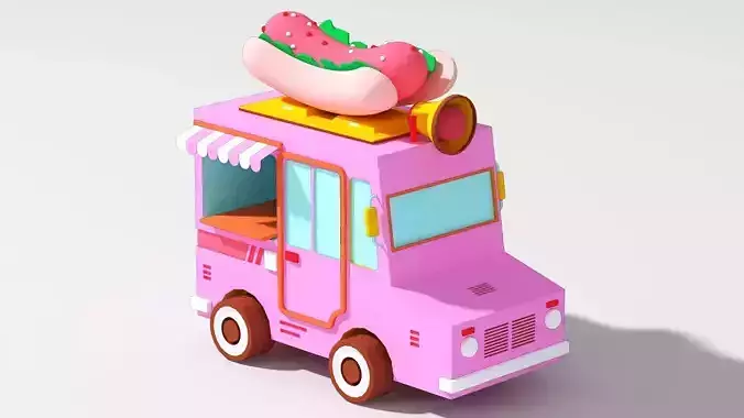 cartoon car cute car element c4d 3d fbx
