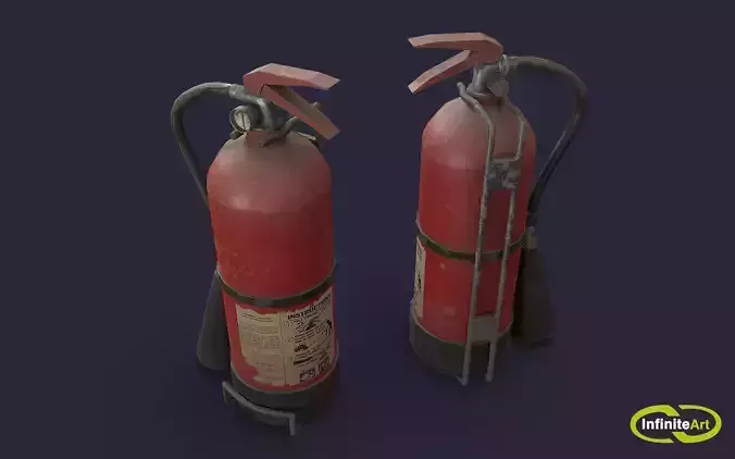 Fire extinguisher Low-poly 3D model