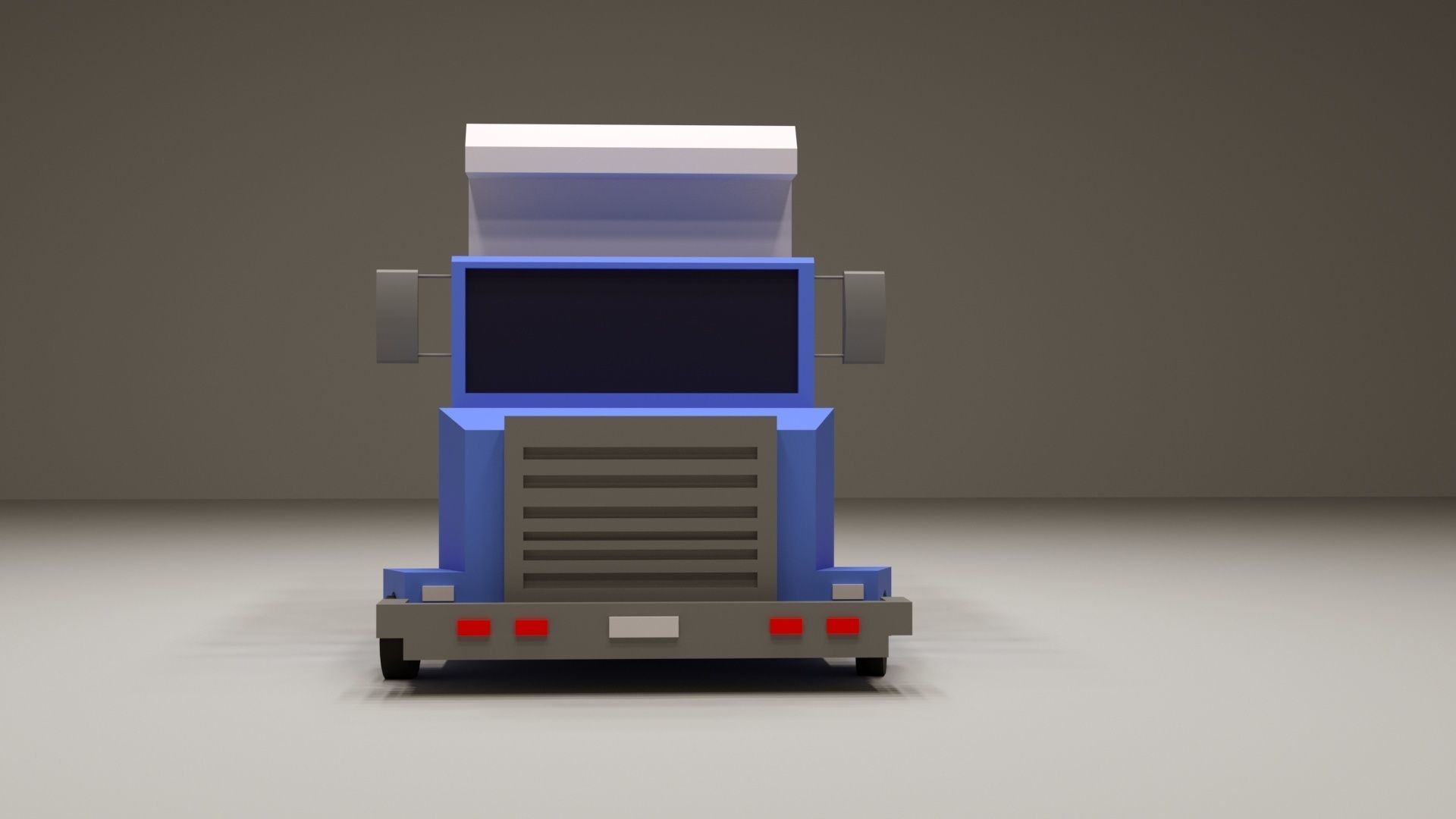 Cartoon Low-Poly truck vehicle for game-ready 3D model Low-poly 3D model_3