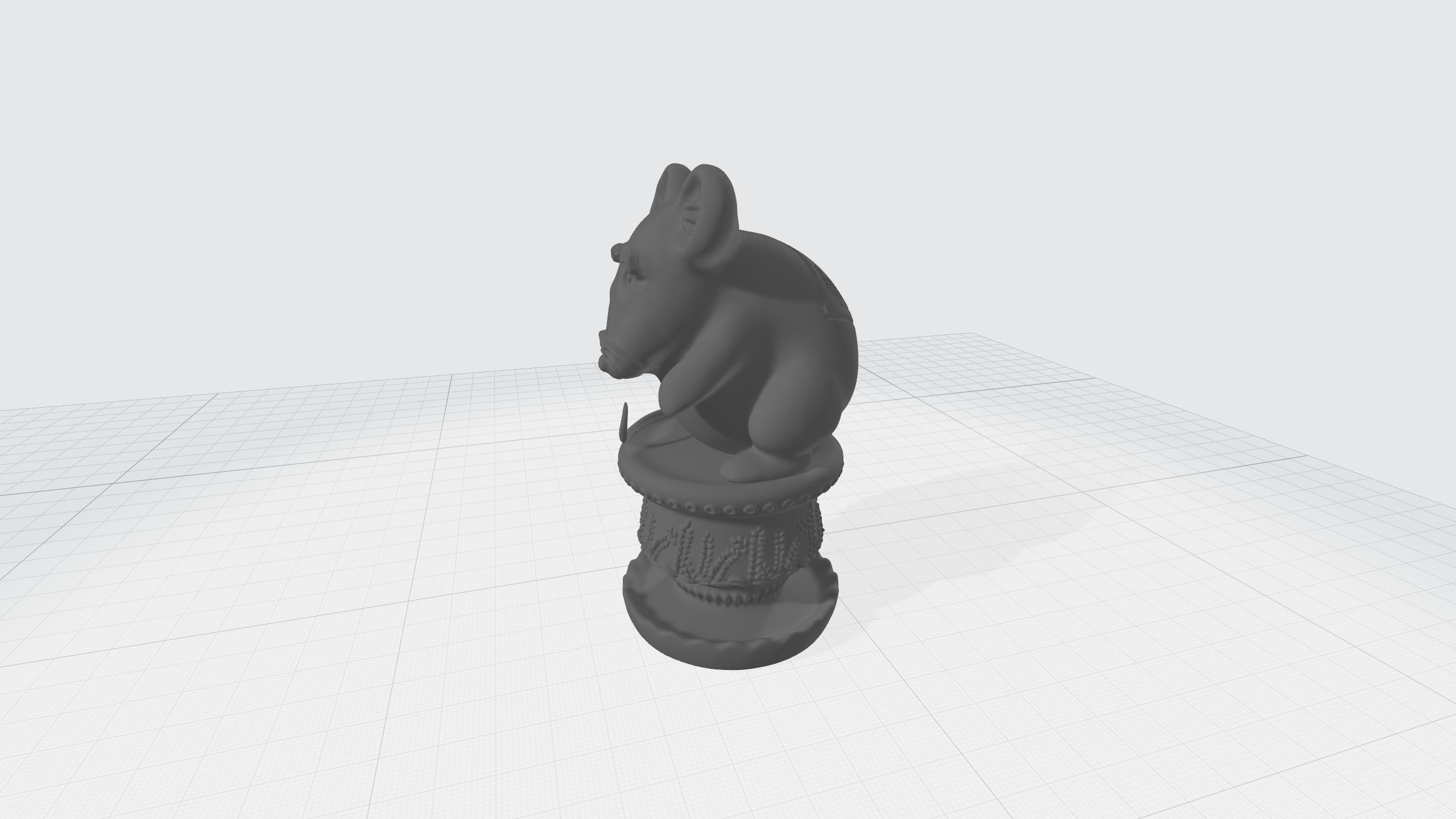 Chinese Zodiac - THE Mouse - 12 Animal Designations 3D Model 3D print model_2