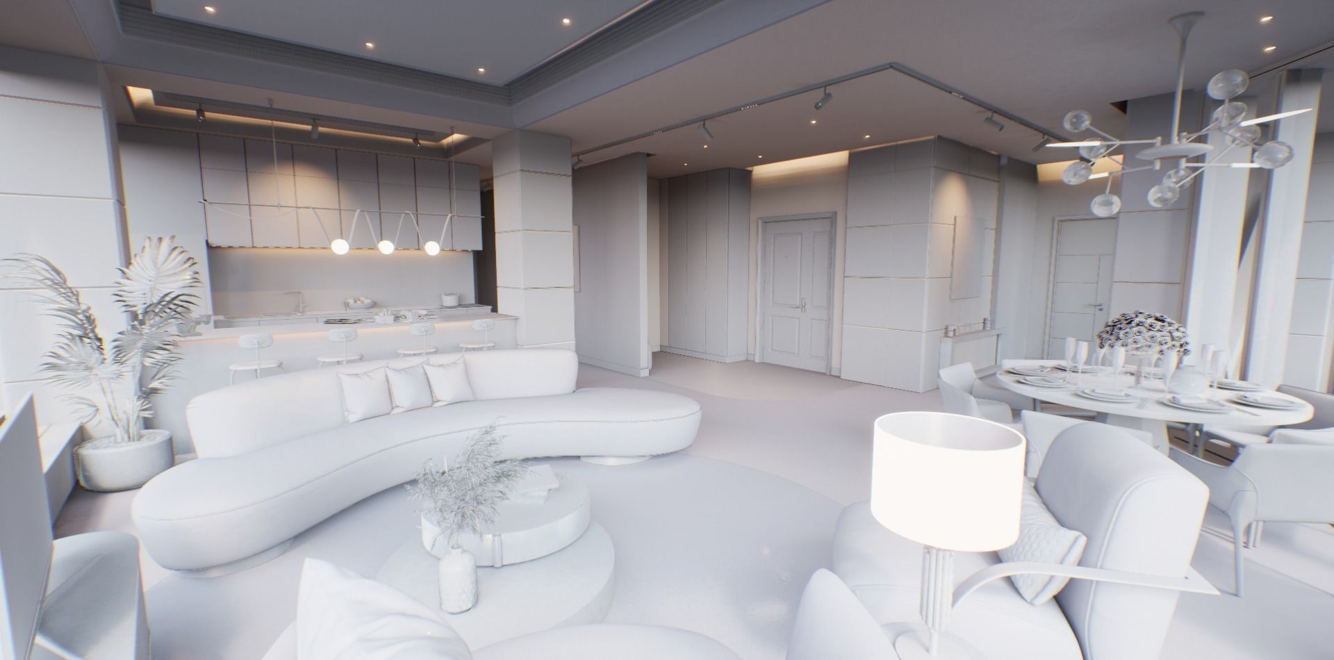 VR Apartment virtual showroom Unreal engine Low-poly 3D model_24