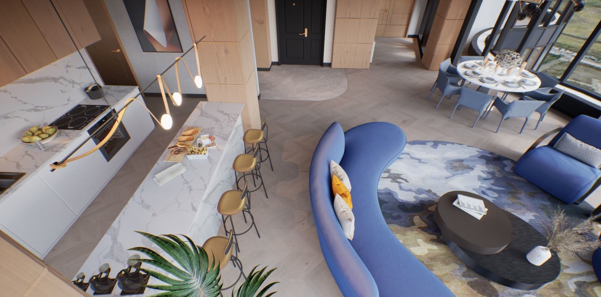 VR Apartment virtual showroom Unreal engine Low-poly 3D model_8