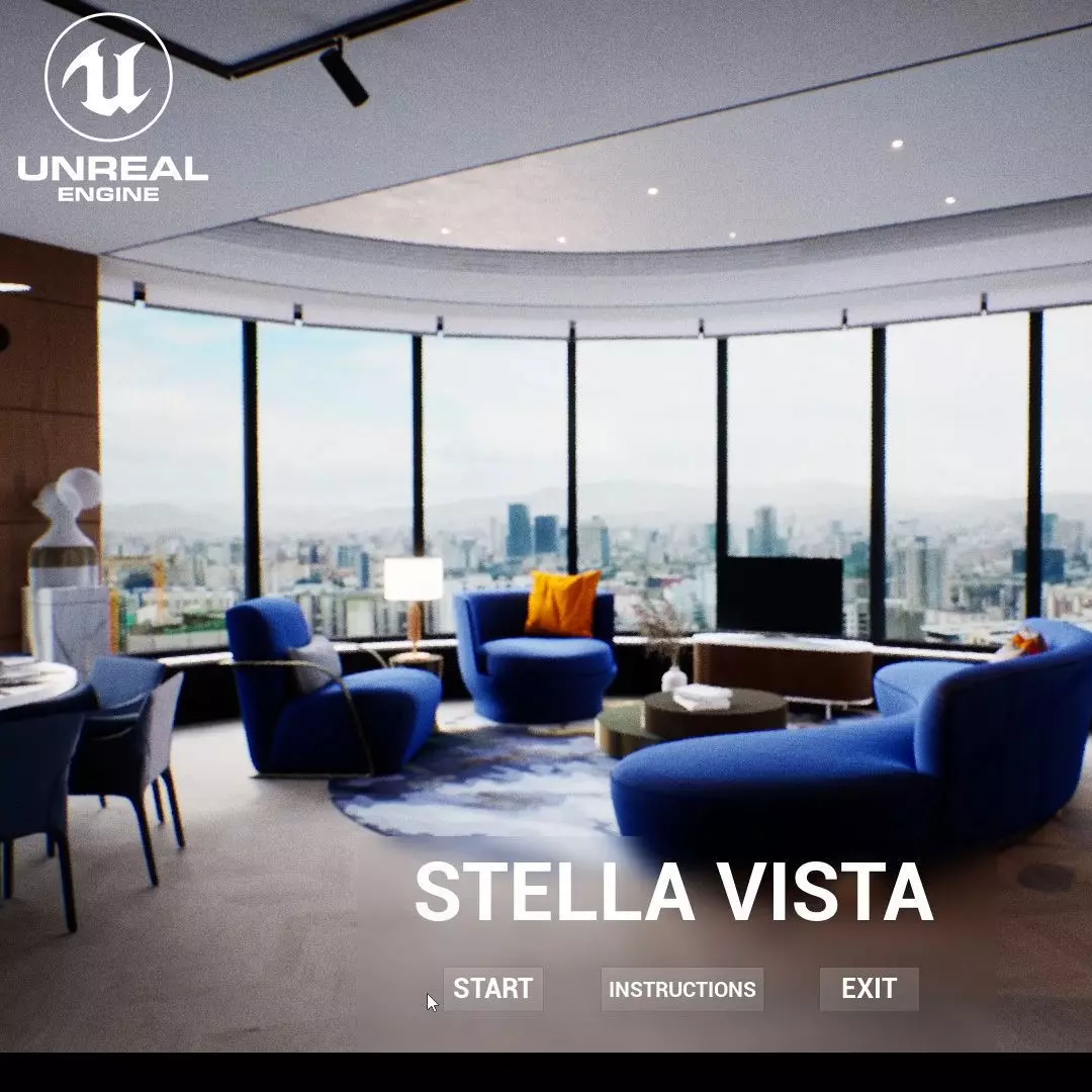 VR Apartment virtual showroom Unreal engine Low-poly 3D model_0