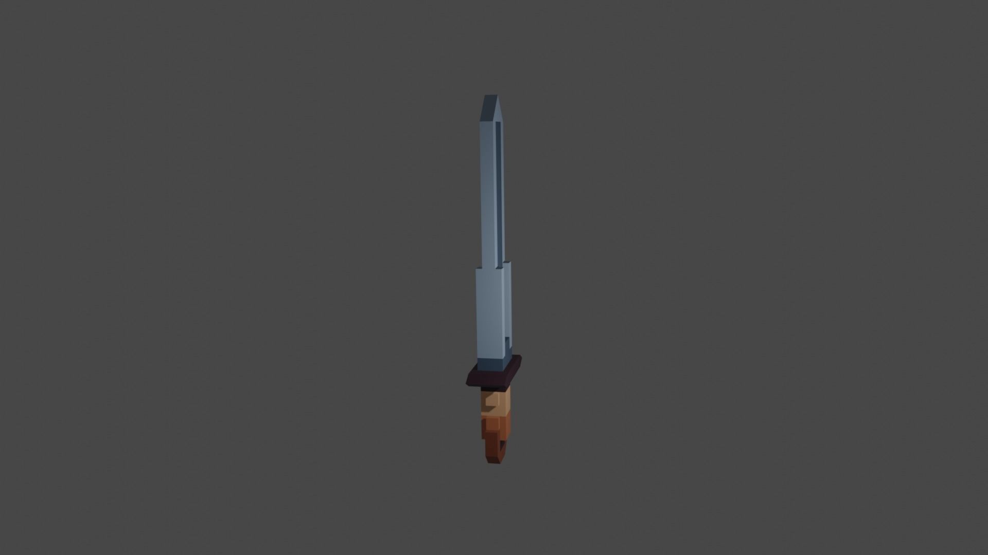 Low Poly Sword C 3D model_1