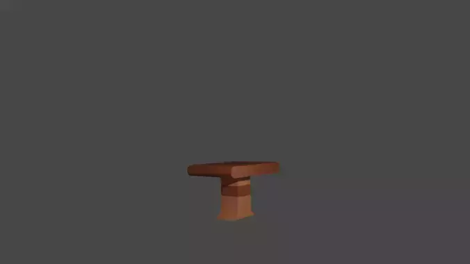 Low Poly Table A wooden stool
