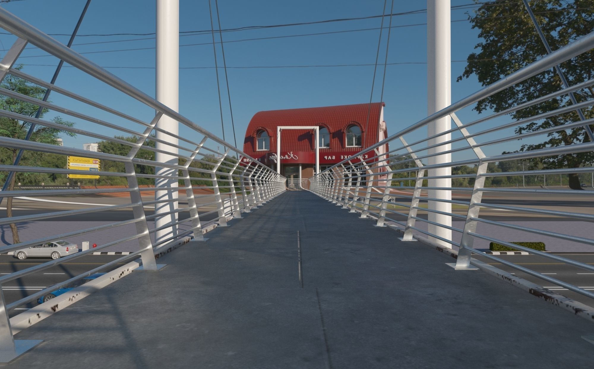 Pedestrian Bridge VOL 4 Low-poly 3D model_6