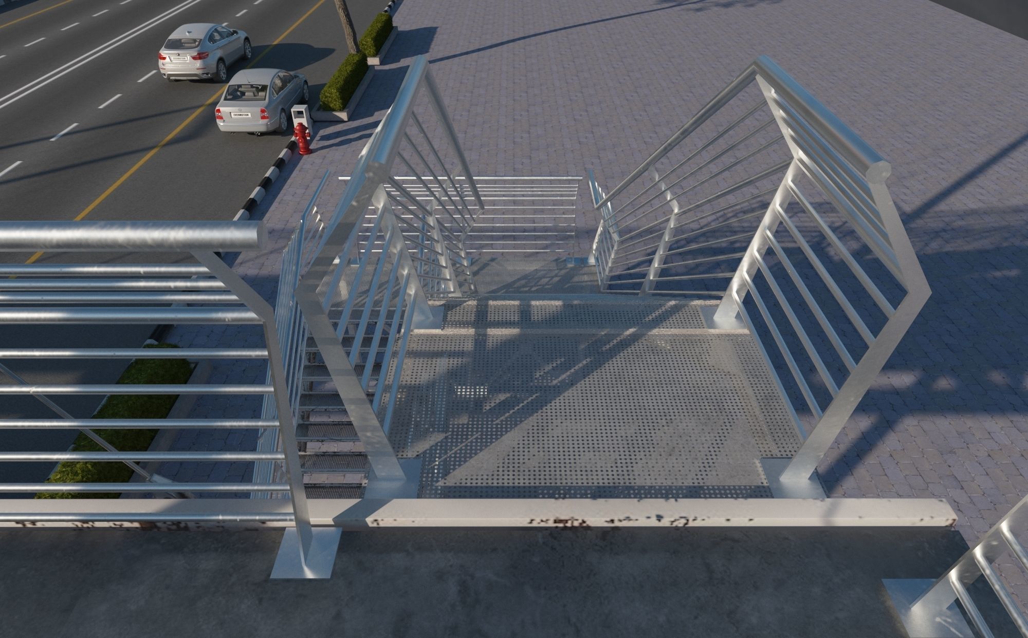 Pedestrian Bridge VOL 4 Low-poly 3D model_8