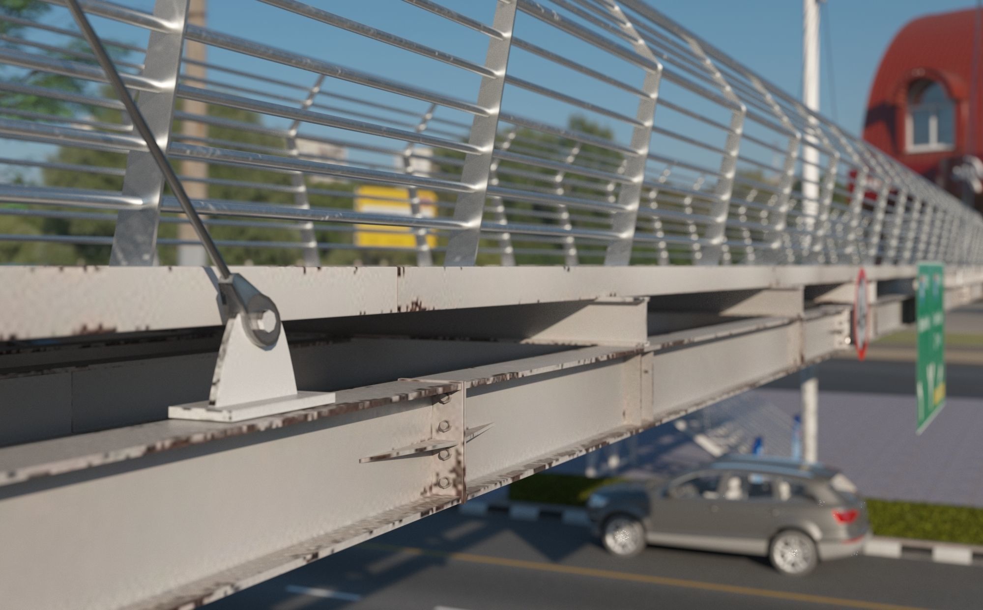 Pedestrian Bridge VOL 4 Low-poly 3D model_12