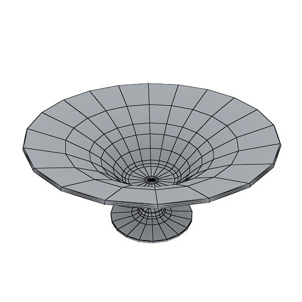 Glass Compote Bowl 3D model_5