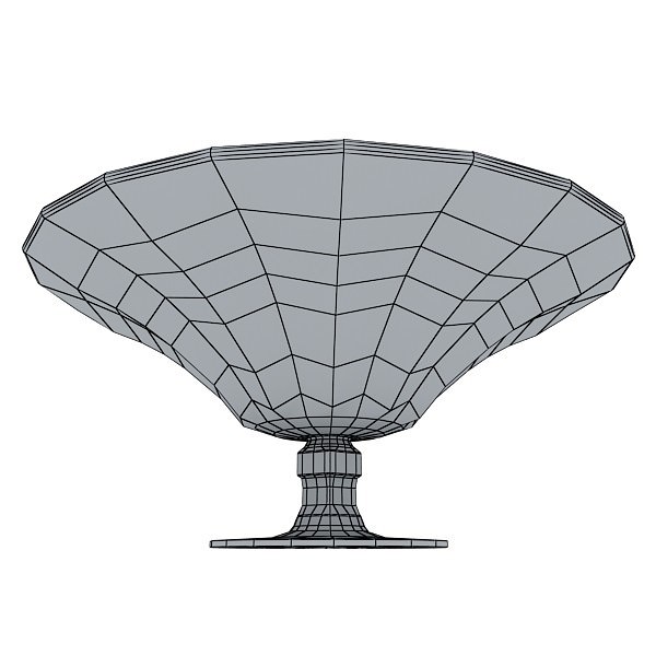 Glass Compote Bowl 3D model_7