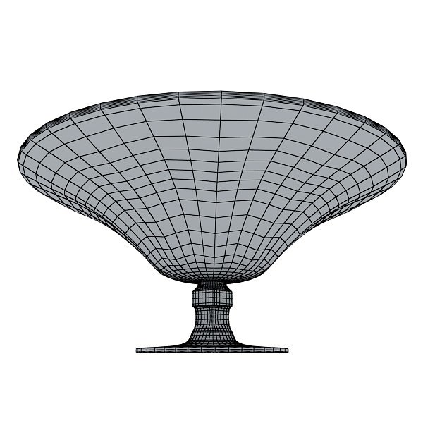 Glass Compote Bowl 3D model_8