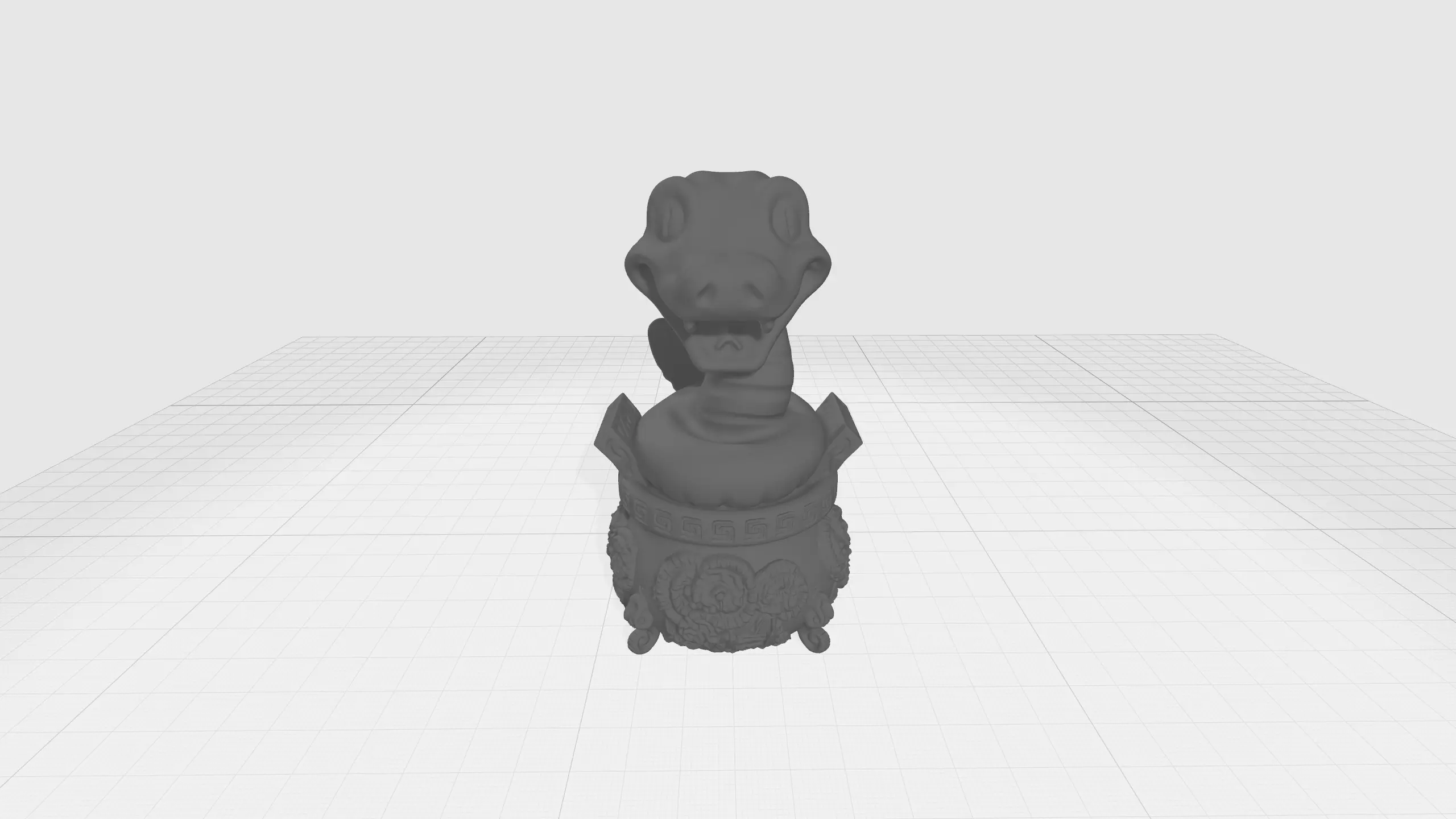 Chinese Zodiac - THE Snake - 12 Animal Designations 3D Model 3D print model_0