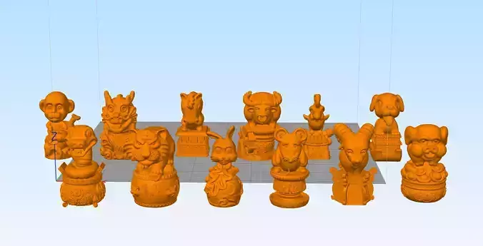 CHINESE ZODIAC - 12 ANIMAL DESIGNATIONS - COLLECTION 