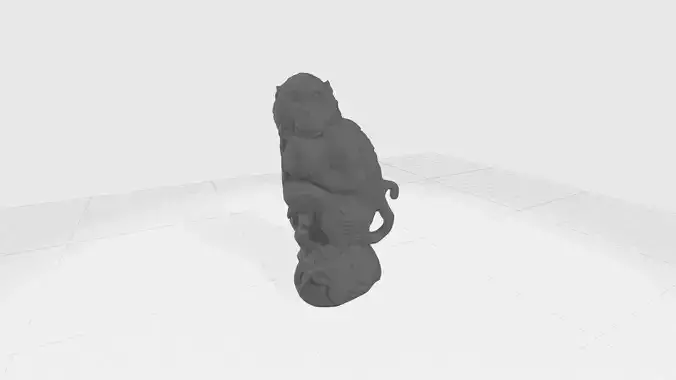 Chinese Zodiac - THE Monkey - 12 Animal Designations 3D Model 3D print model