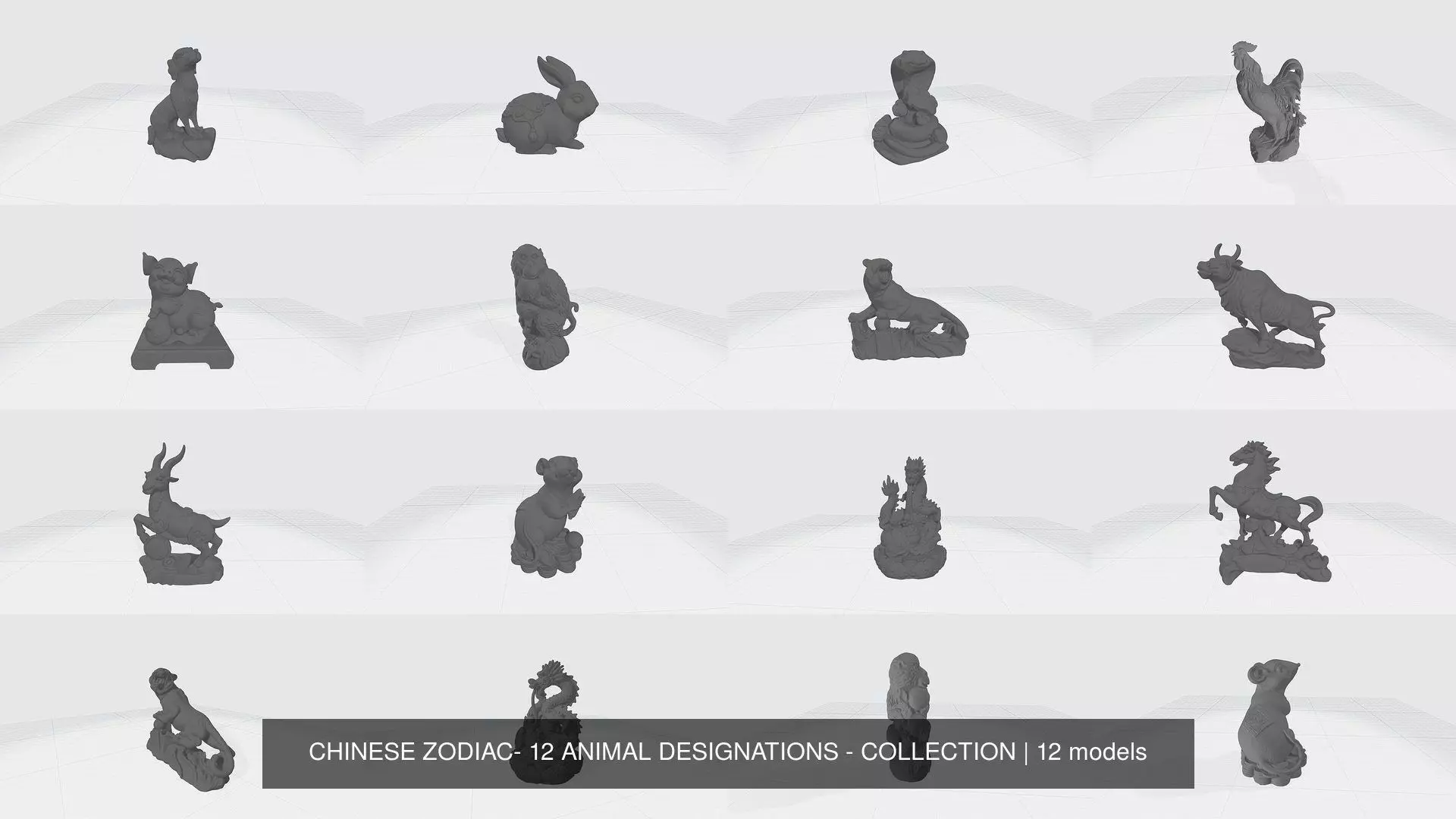 CHINESE ZODIAC- 12 ANIMAL DESIGNATIONS - COLLECTION _1