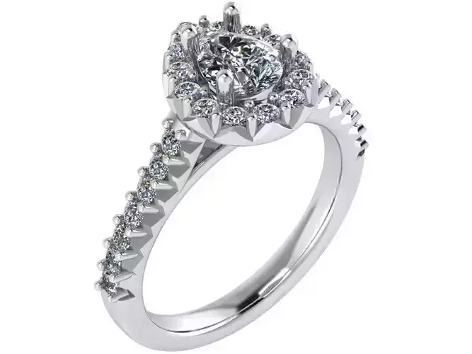 Pear Halo Ring 1574