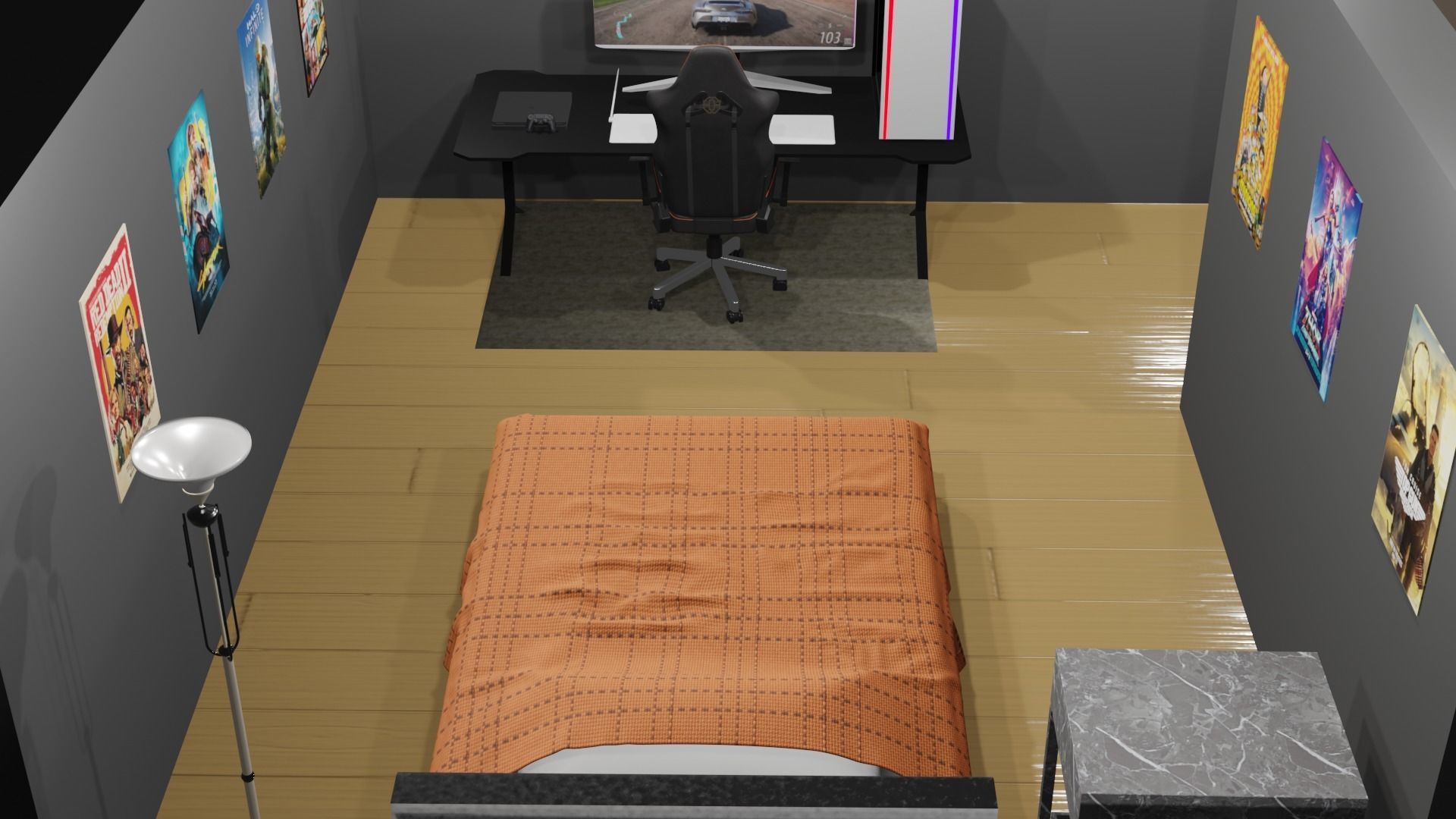 Living Room 3D model_2