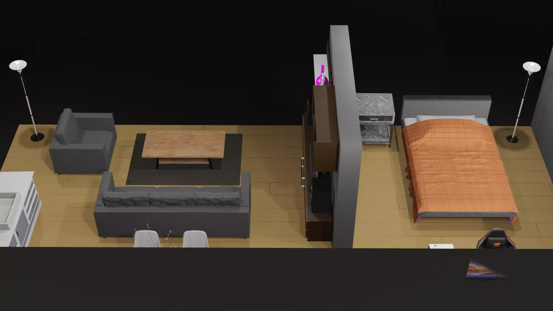 Living Room 3D model_0