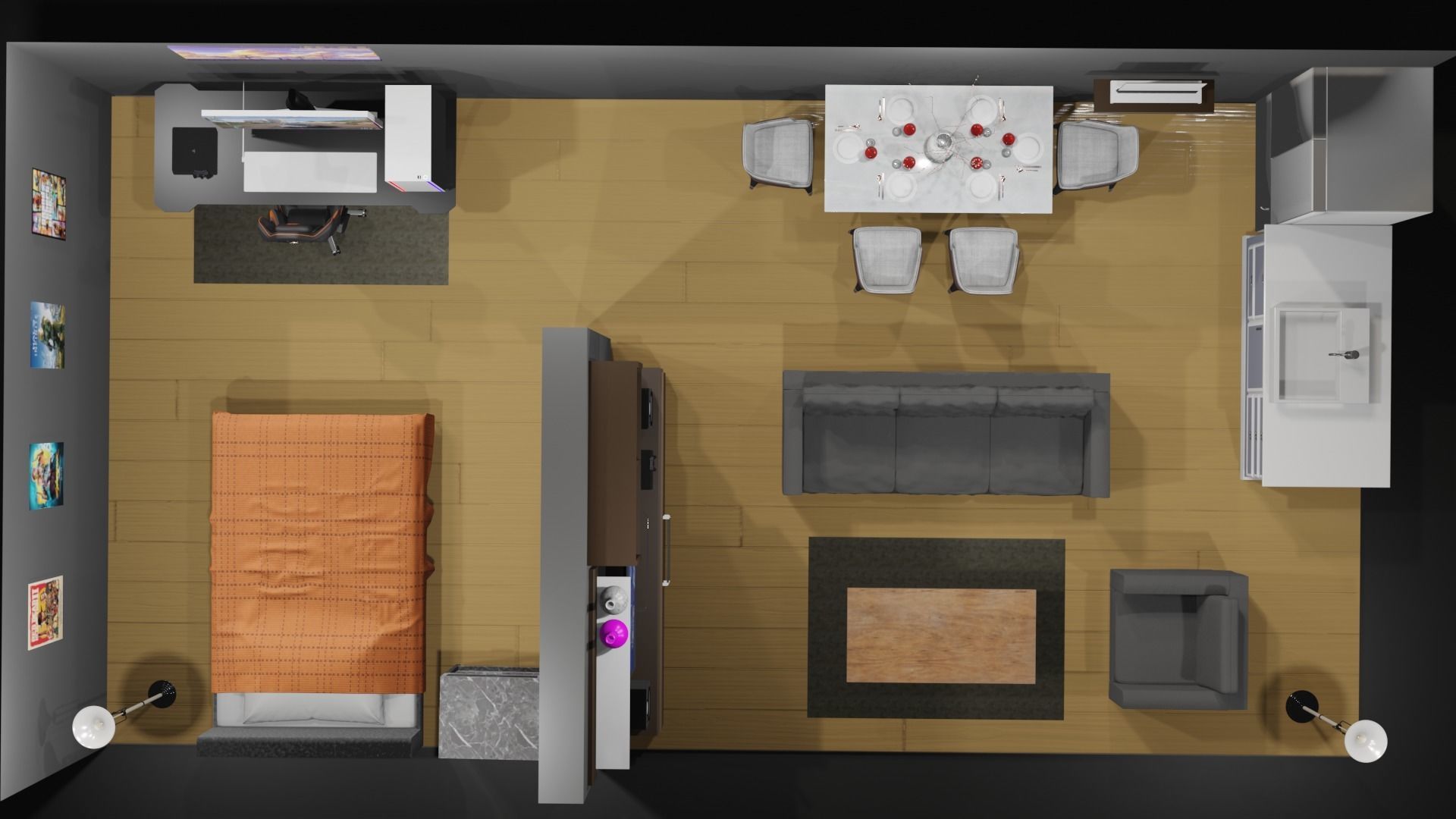 Living Room 3D model_4