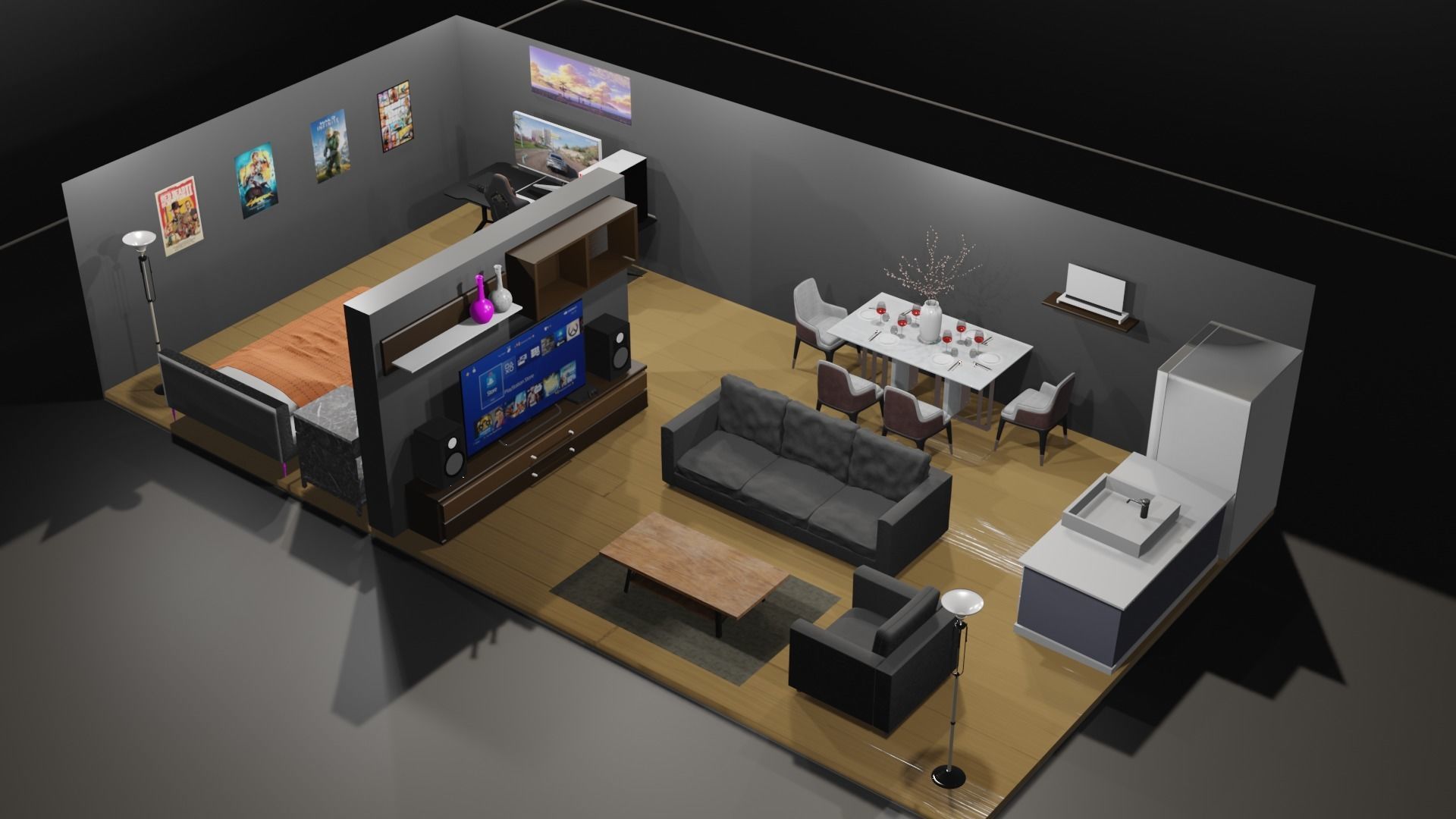 Living Room 3D model_1