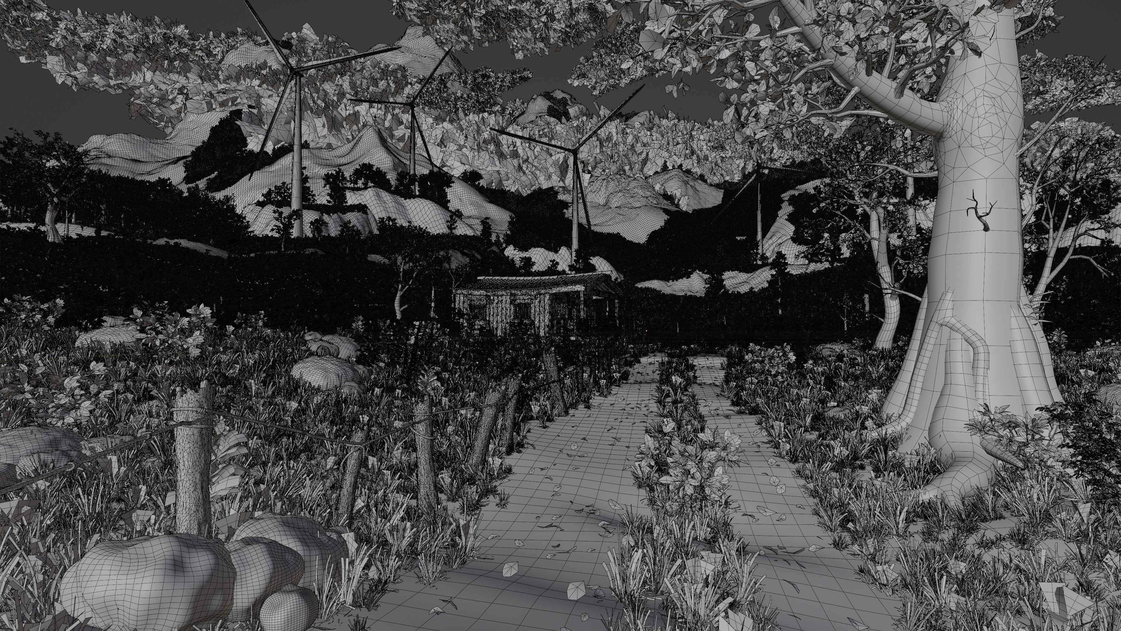 Wind Turbine Scene 3D model_14