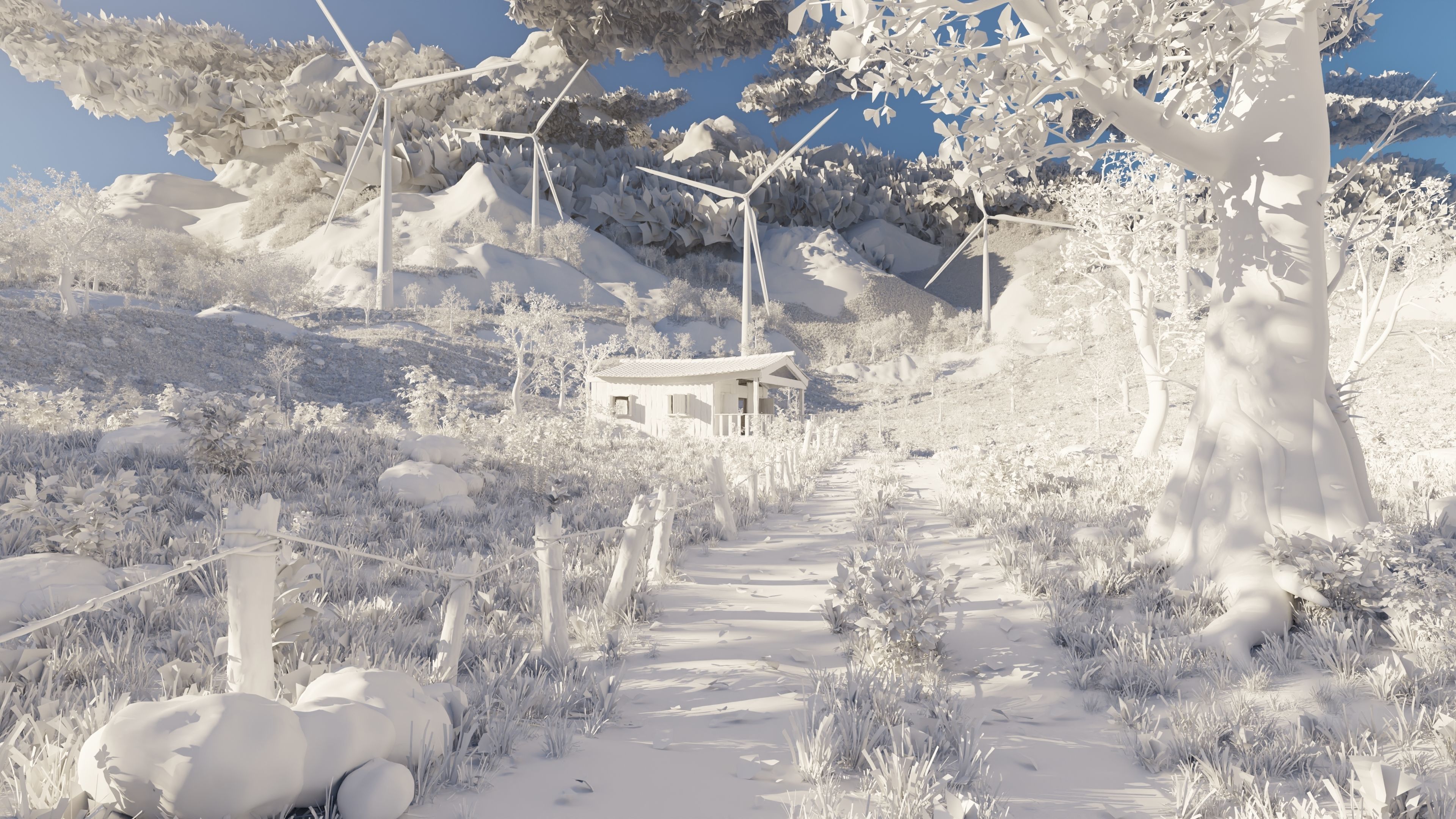 Wind Turbine Scene 3D model_13