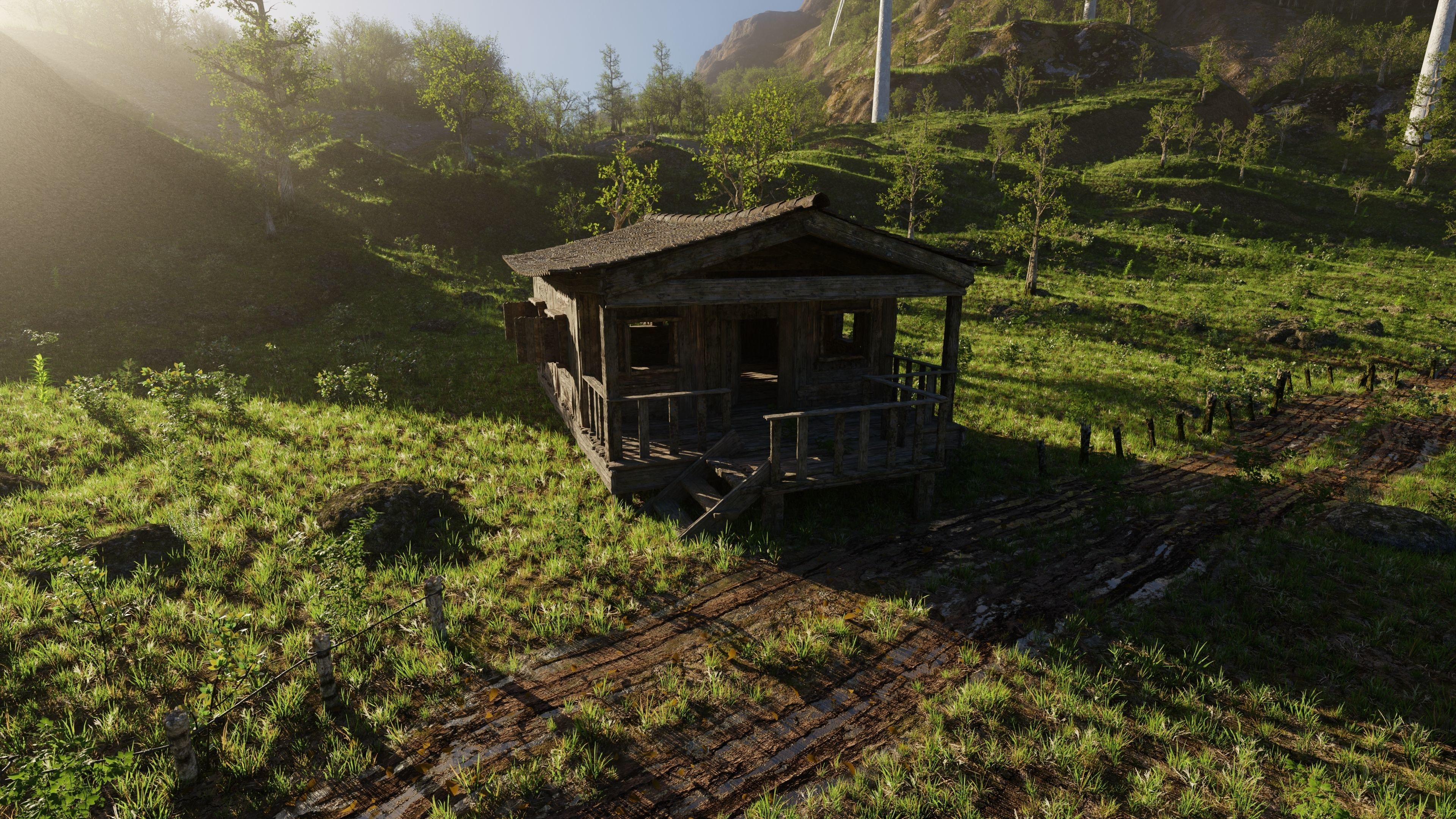 Wind Turbine Scene 3D model_3