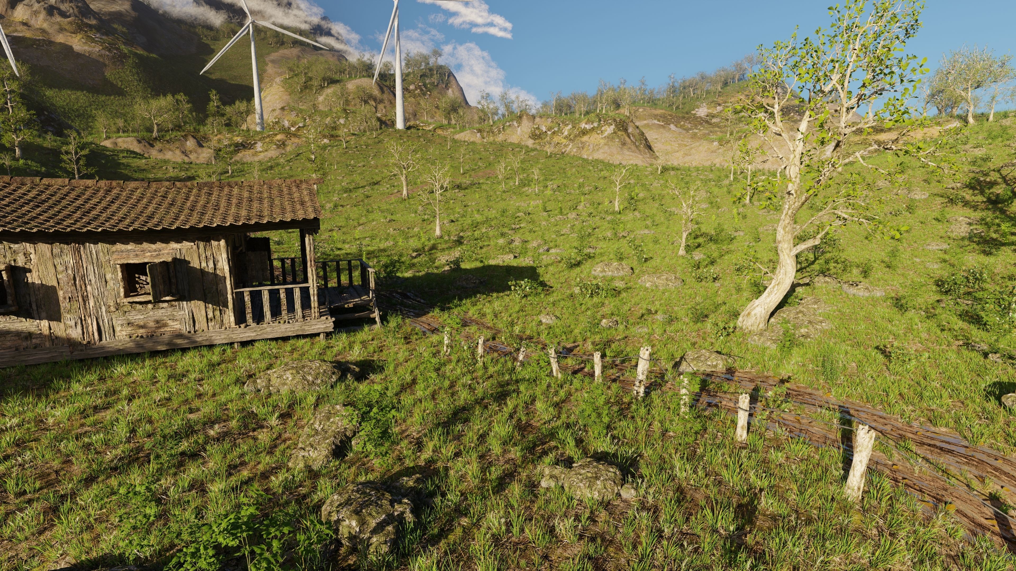 Wind Turbine Scene 3D model_4