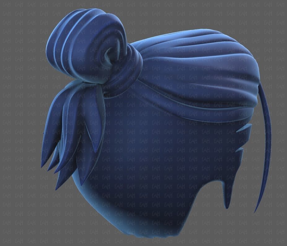Base Hair for Boy V23 Low-poly 3D model_41
