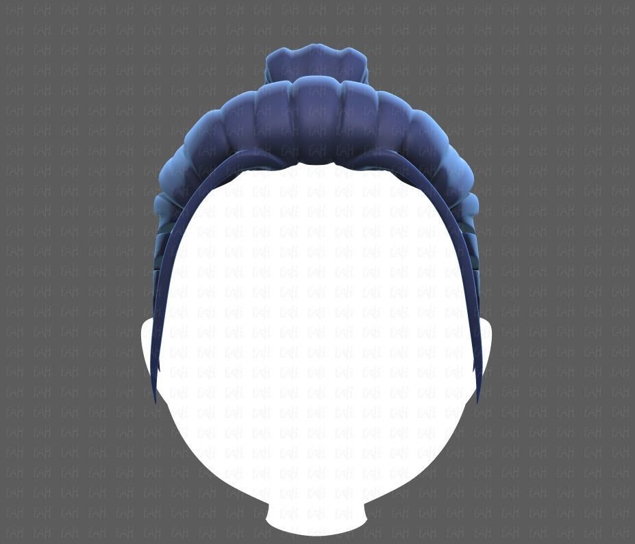 Base Hair for Boy V23 Low-poly 3D model_1