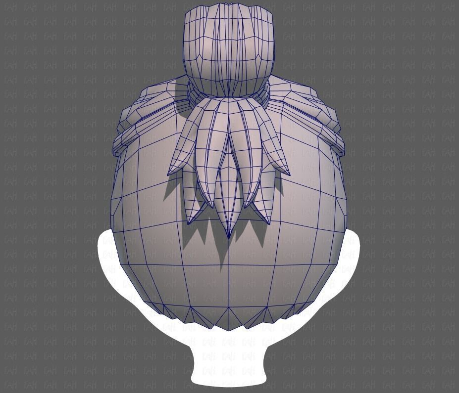 Base Hair for Boy V23 Low-poly 3D model_29