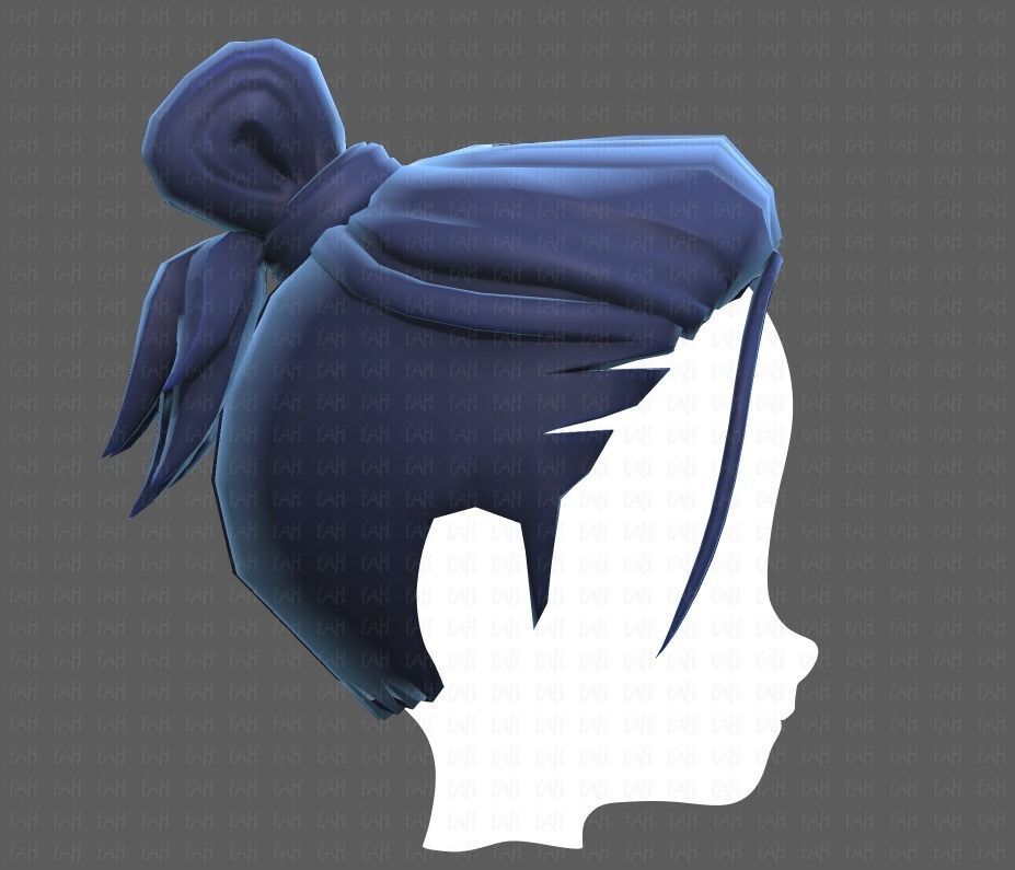 Base Hair for Boy V23 Low-poly 3D model_19