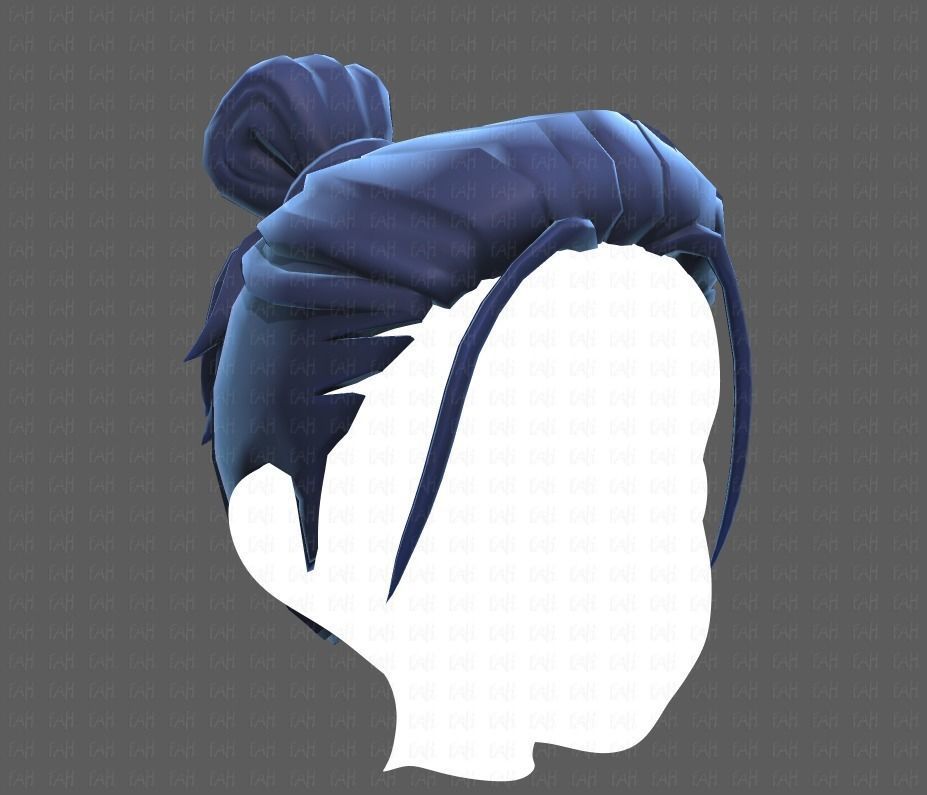 Base Hair for Boy V23 Low-poly 3D model_18