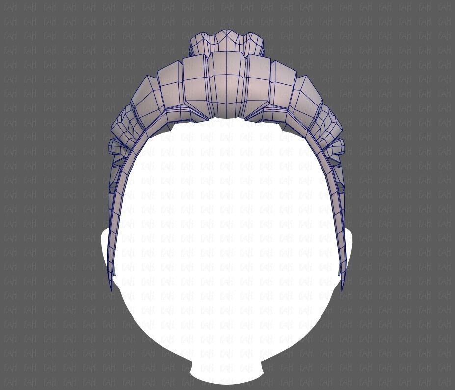 Base Hair for Boy V23 Low-poly 3D model_25