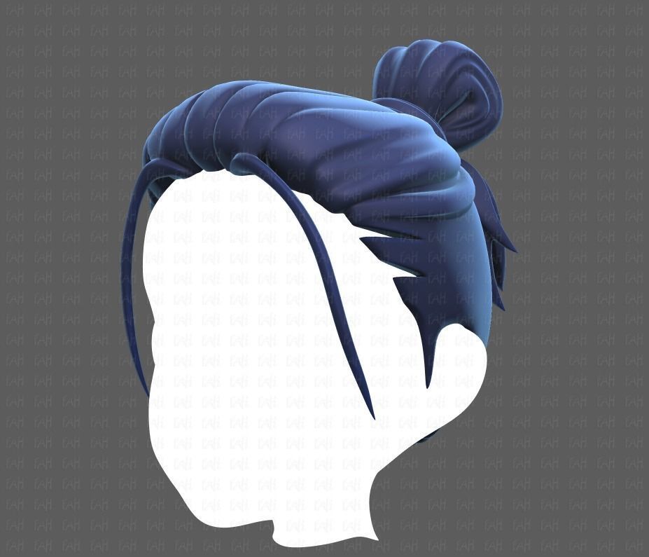 Base Hair for Boy V23 Low-poly 3D model_8