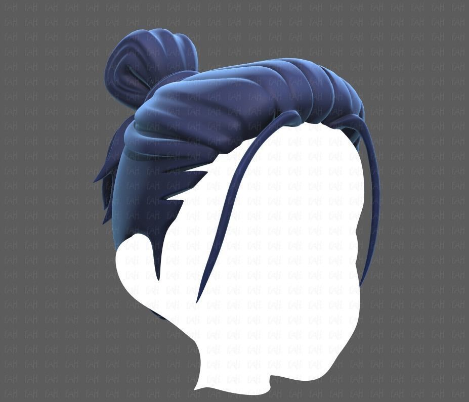Base Hair for Boy V23 Low-poly 3D model_2