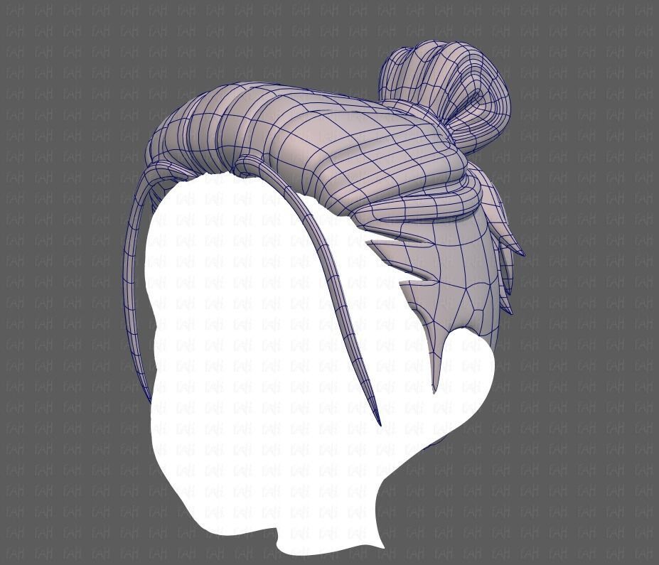 Base Hair for Boy V23 Low-poly 3D model_16