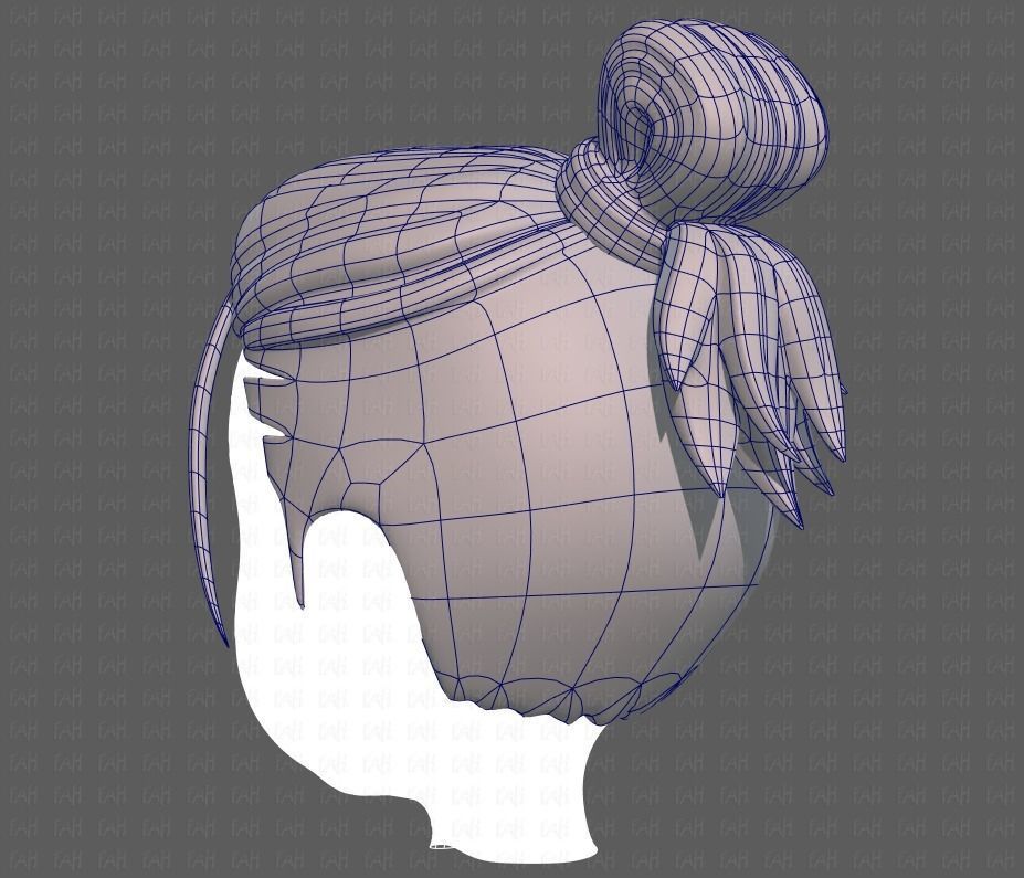 Base Hair for Boy V23 Low-poly 3D model_14