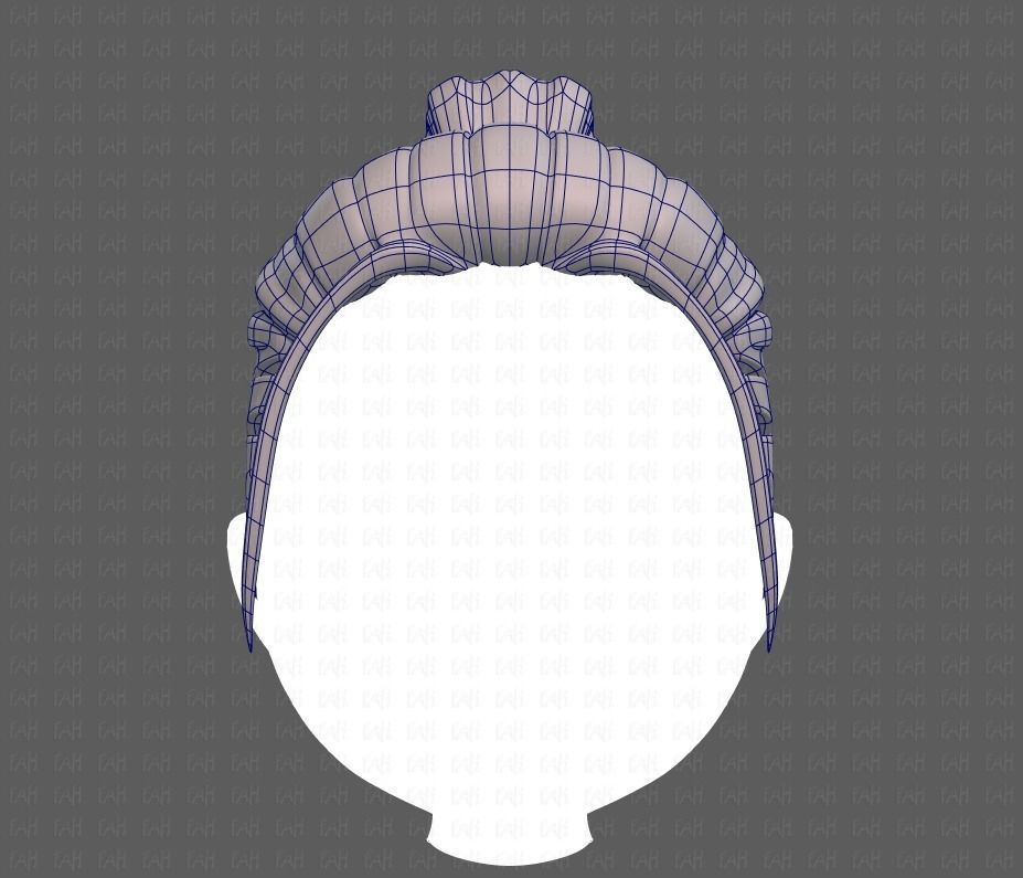 Base Hair for Boy V23 Low-poly 3D model_9