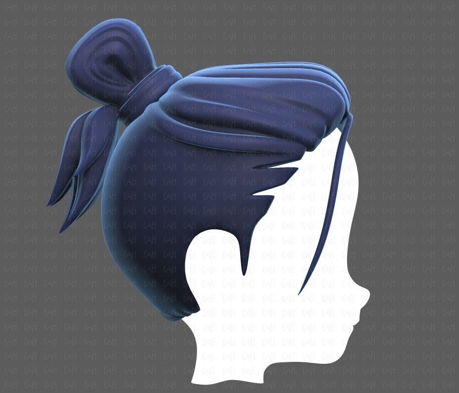 Base Hair for Boy V23 Low-poly 3D model_3