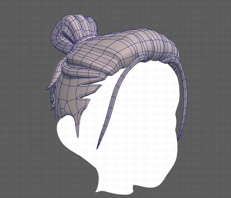 Base Hair for Boy V23 Low-poly 3D model_10