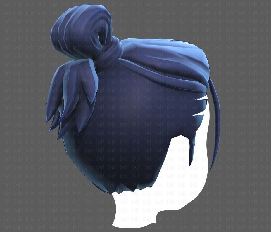 Base Hair for Boy V23 Low-poly 3D model_20