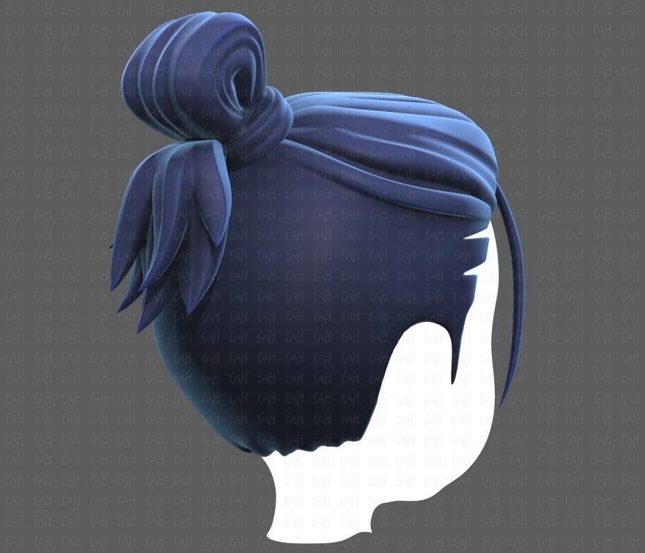 Base Hair for Boy V23 Low-poly 3D model_4