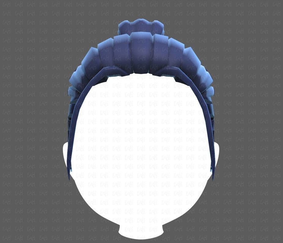 Base Hair for Boy V23 Low-poly 3D model_17