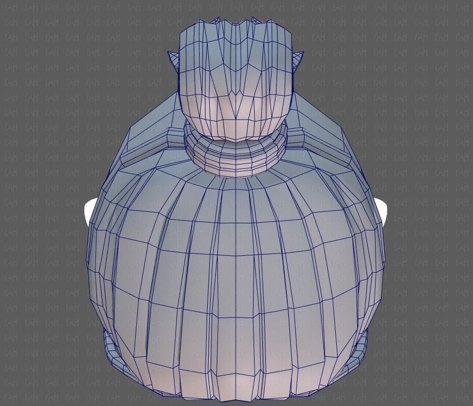 Base Hair for Boy V23 Low-poly 3D model_36