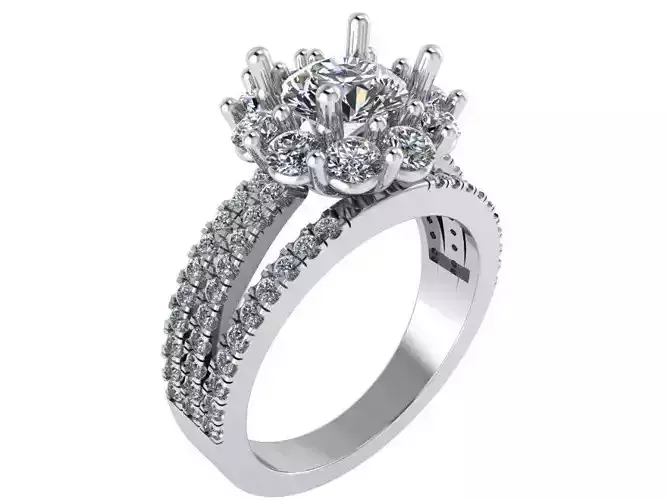 Round Cluster Ring 1589