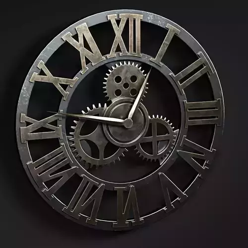Vintage Relic Clock Low-poly 3D model