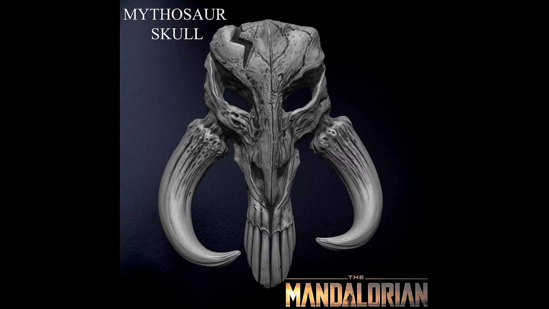 3D PRINTABLE MYTHOSAUR SKULL - THE MANDALORIAN STAR WARS 3D print model_0